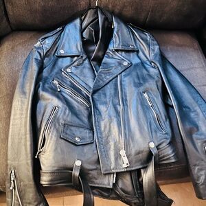 Genuine Leather Women’s Black Jacket - Classic Moto Style